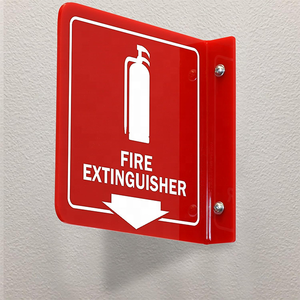 Panneau mural en acrylique poli double face pour couloir, flèche vers <span class=keywords><strong>le</strong></span> bas, accessoire d'extincteur et équipement de lutte contre l'incendie - Product Image 5