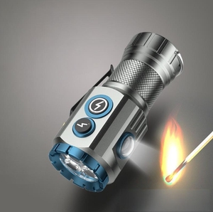 Factory Price New Three-eyed Super Bright Power Torch <b>Mini</b> Small Portable Led Multi-function Camping <b>Lamp</b> Magnetic Suction - Product Image 1