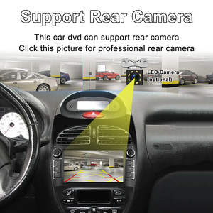 Système de navigation GPS Reako Android 4Core Radio multimédia pour Peugeot <span class=keywords><strong>206</strong></span> 206CC 206SW 2000-2008 Support caméra de recul - Product Image 3