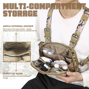 Bolsa Táctica de Pecho para Exteriores, Bolsa de Pecho EDC Molle, Bolsa de Utilidad para Entrenamientos, Senderismo y Pesca - Product Image 4