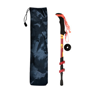 Carbon Fiber Trekking Poles Adjustable Length 3 Section Rubber Tip Hiking Outdoor Walking Sticks - Product Image 4