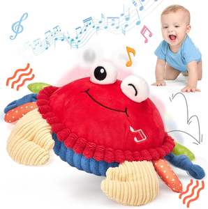 Juguete de Peluche de Cangrejo Musical con 40 Canciones y Función de Grabación, Juguete para Gatear, Bailar, Caminar, Moverse y Saltar - Product Image 1