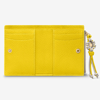Dompet Wanita Lipat Pendek Kulit Mewah Berkualitas Tinggi dengan Logo Custom, RFID, Polyester, untuk Kartu Kredit, Uang Tunai, dan ID