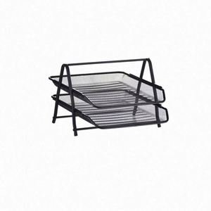 Metal 2 Tier Mesh Paper Files Office <b>Table</b> Desk Organizer Hot Sale - Product Image 4