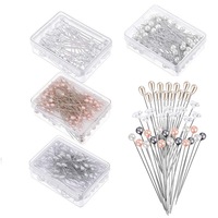 Lot de 50 épingles à fleurs en cristal transparent faites à la main pour la décoration de bouquets de mariage – Vente en gros pour festivals