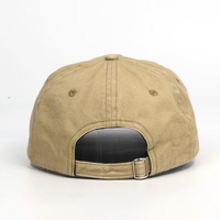 Casquette de baseball unisexe en coton délavé et vieilli, style déstructuré, ajustable, couleur kaki, pour la vente en gros
