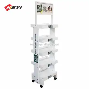 Easy Assemble Retail Soft Drink Display Rack / Wooden Bottle Display Stand