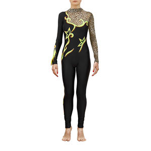 Body de gimnasia de cuerpo completo para niñas con trajes de baile acrobático de diamantes de imitación para representaciones teatrales y fiestas, para niños - Product Image 1