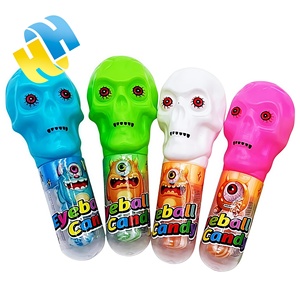 Juguete de caramelo, chupete en forma de cabeza de calavera de Halloween, piruleta, caramelo, sabor afrutado, empaquetado en caja, juguete divertido para niños, juguete de piruleta - Product Image 3