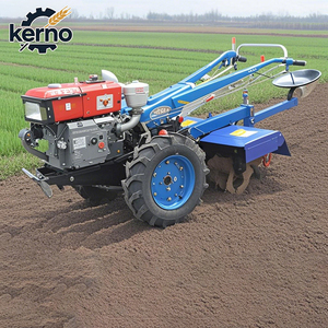 Factory Direct 28HP Walking Tractor Diesel 4WD Walk Behind Tractor with Ditcher Furrow Plough Orchard Farm <b>Machinery</b> - Product Image 1