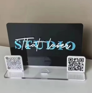 ป้ายคิวอาร์โค้ด ป้ายธุรกิจ ป้ายโซเชียล โลโก้สั่งทำ อินสตาแกรม เฟซบุ๊ค ป้ายอะคริลิคสีทอง/เงิน/โรสโกลด์ ไอคอน - Product Image 4