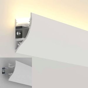 Sdw4318 ánh sáng gián tiếp ván chân tường, thương mại cấu hình thấp LED Nhôm kênh Ốp chân tường trang trí nội thất, tường máy giặt đèn kênh TRIM - Product Image 1