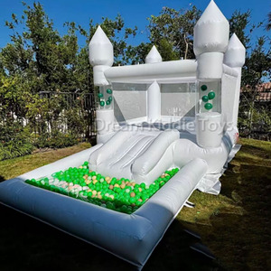 Globo <span class=keywords><strong>flotante</strong></span> blanco inflable bola Pit Casa de rebote juego suave al aire libre parque infantil inflable burbuja <span class=keywords><strong>castillo</strong></span> hinchable con soplador - Product Image 2
