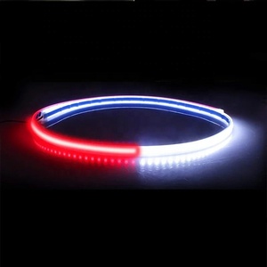 Feux de signalisation séquentiels universels pour portières de voiture de 48 pouces, rouge et blanc, double couleur, anti-collision, bande lumineuse LED flexible de sécurité - Product Image 6