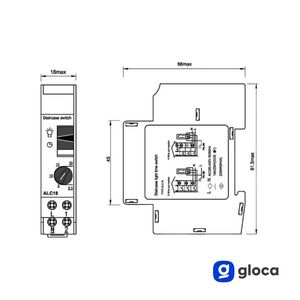 Minuteur mécanique Gloca 220-240V 50/60Hz 2300W max pour le contrôle de l'éclairage des couloirs et escaliers - Product Image 5