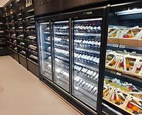 Vitrine Réfrigérée Verticale Personnalisée pour Viande, Grande Capacité, pour Supermarché et Boulangerie