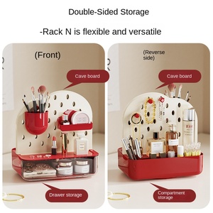 Boîte de <span class=keywords><strong>rangement</strong></span> de <span class=keywords><strong>bureau</strong></span> en PP avec trous, motif dessin animé mignon et amusant, organiseur de papeterie pour étudiants, <span class=keywords><strong>tiroir</strong></span> de <span class=keywords><strong>bureau</strong></span>, porte-stylos - Product Image 4