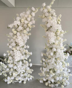 ฮอร์นดอกไม้ A21สำหรับงานแต่งงานดอกกุหลายสีขาวกลิ่นกุหลาบดอกกล้วยไม้ดอกไม้ประดิษฐ์ทำจากผ้าไหมสำหรับตกแต่งงานแต่งงาน - Product Image 3