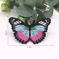 Patch brodé papillon personnalisé pour broderie informatique, applique à coudre sur vêtements et accessoires vestimentaires
