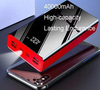 Banco de Energía para Teléfono Móvil de 60000 mAh, Gran Capacidad, LED, 50000 mAh, Carga Rápida de 2.1 A, Cargador de Batería Externo para Teléfono
