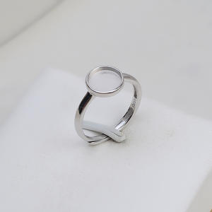 Anillo de Plata S925 Hecho a Mano, Estilo Simple, Diseño de Pelo de Neumático, Accesorios DIY para Hombres y Mujeres, Vacío para Creación Personalizada con Pegamento - Product Image 3