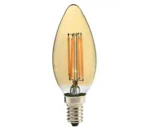 Candelabra Bulb Flame Tip 4W 400 Lumens 40W Equivalent Dimmable E12 C35 Filament Candle Bulbs