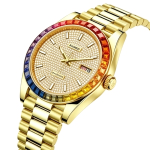 Relojes Automáticos de Lujo para Hombre, OEM, 40MM, Oro, Acero Inoxidable Sólido, Diamantes, Movimiento Mecánico Japonés Miyota 8205, Zafiro - Product Image 2