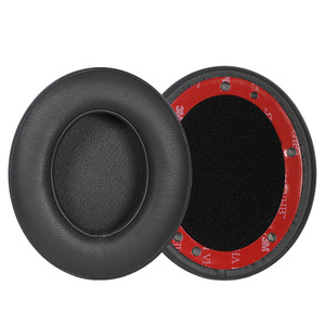 Coussinets d'oreille en cuir protéiné plus doux pour écouteurs <span class=keywords><strong>Beats</strong></span> <span class=keywords><strong>Studio</strong></span> 2 <span class=keywords><strong>3</strong></span>, coussinets en <span class=keywords><strong>mousse</strong></span> à mémoire de forme, coussinets de remplacement, confort supérieur - Product Image 4