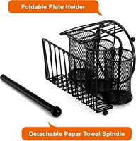 Organisateur de rangement coulissant robuste à un seul niveau pour couverts et ustensiles de cuisine en fer, type autoportant, pour armoire