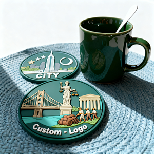 Bán buôn 3D biểu tượng tùy chỉnh nhựa Silicone mềm PVC cao su dễ thương cốc đế lót ly cho đồ uống - Product Image 1