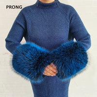 Gants d'hiver unisexes en fausse fourrure extra large de haute qualité Pingrong avec manchette et anneau de poignet intégrés, fournis directement par l'usine