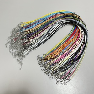 Collier coloré cordon ciré <span class=keywords><strong>corde</strong></span> bricolage pendentif accrocher <span class=keywords><strong>corde</strong></span> avec fermoir à griffe de homard - Product Image 4