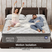 Matelas hybride orthopédique à ressorts ensachés de 12 pouces avec 7 zones de confort pour le soulagement de la colonne vertébrale, livré en boîte - Colchones Materasso