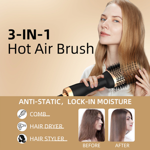 3-en-1 <span class=keywords><strong>Brosse</strong></span> à <span class=keywords><strong>cheveux</strong></span> électrique <span class=keywords><strong>pour</strong></span> sèche-<span class=keywords><strong>cheveux</strong></span> en une étape Peigne à air chaud portable <span class=keywords><strong>pour</strong></span> salon de coiffure Sèche-<span class=keywords><strong>cheveux</strong></span> - Product Image 2