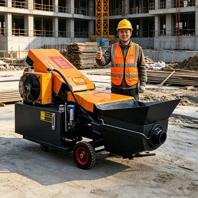 Concrete Pump Electric Small Portable Cement Mortar Pump with 1 Year Warranty 220V/380V for Construction