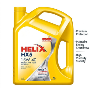 Aceite de Motor <span class=keywords><strong>Shell</strong></span> Helix HX5 <span class=keywords><strong>15w40</strong></span> 4L, Lubricante Sintético Multigrado para Gasolina y Diésel - Product Image 4
