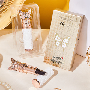 Nuevo lápiz labial de tres lados lápiz labial multicolor Mariposa lápiz labial maquillaje hidratante duradero gran oferta - Product Image 4