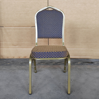 Chaise de banquet d'hôtel moderne empilable avec structure en acier et tissu rembourré, idéale pour événements, fêtes et mariages – Offre Spéciale