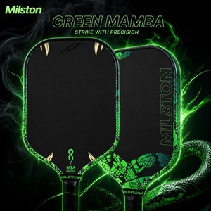 Paleta de Pickleball MST <span class=keywords><strong>Jonah</strong></span> Green Mamba con Superficie de Goma, 16mm, Perímetro de Espuma EVA EPP, Punto Dulce Amplio, Entretenimiento - Product Image 1