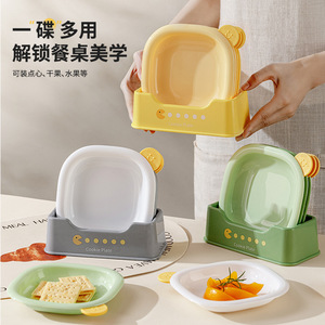Plato de plástico con forma de hueso de dibujos animados para mesa de comedor, almacenamiento de frutas, plato de basura, uso en fiestas - Product Image 4