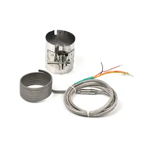 BRIGHT Haute Qualité 220V 550W Résistance Électrique Axial Clamp Band Coil Heater avec Thermocouple Type K