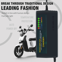 电动自行车充电器 48V 40-45AH 全停式电动自行车充电器 240W 输出功率 数字显示 英国插头 230V 输入