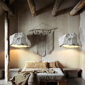 Hfshanks Wabi Sabi Style Pendant <b>Light</b> Round Warm White <b>Light</b> For Cafe Hotel Bedroom Chandelier - Product Image 3