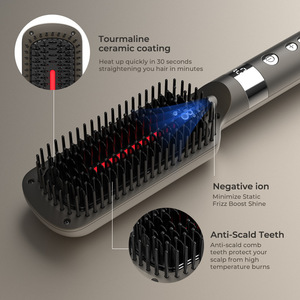 Lisseur de cheveux avec température réglable, ion négatif infrarouge, volumisant pour cheveux secs, 120-200C, à brancher, HSB-626 - Product Image 3
