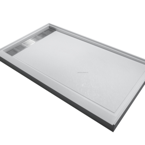 Piatto doccia solido Sinkace antiscivolo Base doccia lavello GM pietra composita Pan bagno moderno rettangolo Gua - Product Image 1