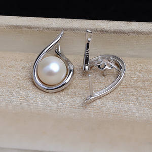 Boucles d'oreilles pendantes en argent Wenchi S925 avec perles de 7 à 13 mm, modèle 15825, accessoires à pampilles avec plateau, bijoux tendance, Chine - Product Image 2