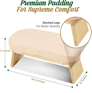 Home Pray Bench Foldable Bamboo Meditation Bench Ergonomic Kneeling Stool for Zen Prayer Wooden Meditation Seat <strong>Furniture</strong> - Product Image 2