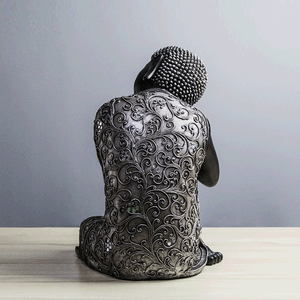 พระพุทธรูปโพลีเรซิ่นนั่งสมาธิ นอนหลับ สไตล์หรูหรา ศิลปะทางศาสนาพุทธ ของตกแต่งภายในบ้าน ขายดี - Product Image 2