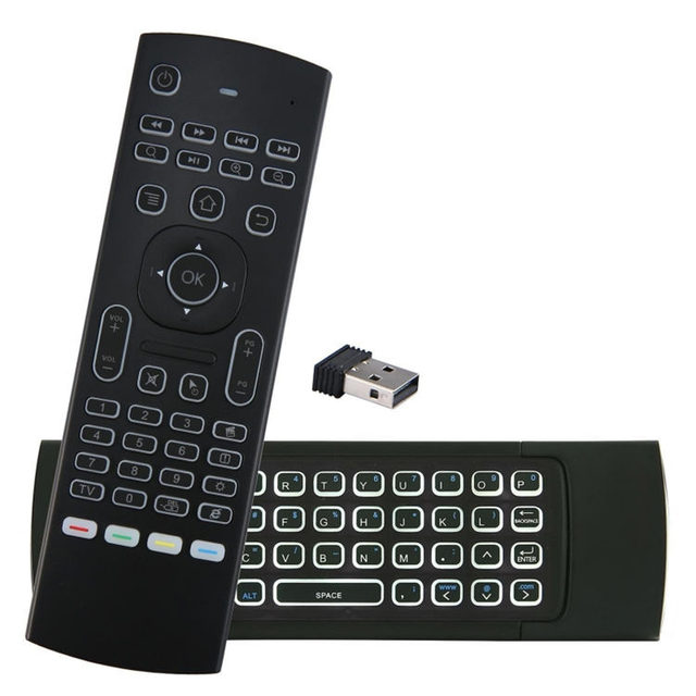 MX3 Backlit Air Mouse 2.4G RF Wireless Keyboard T3 Smart Remote Control with IR Learning Function for Smart TV Android TV Box PC
