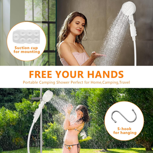 Pompe de douche de camp en plein air pour douche portable puissante, alimentée par des piles rechargeables, pour le camping, la randonnée, les voyages au bord de la piscine <span class=keywords><strong>Sho</strong></span> - Product Image 4